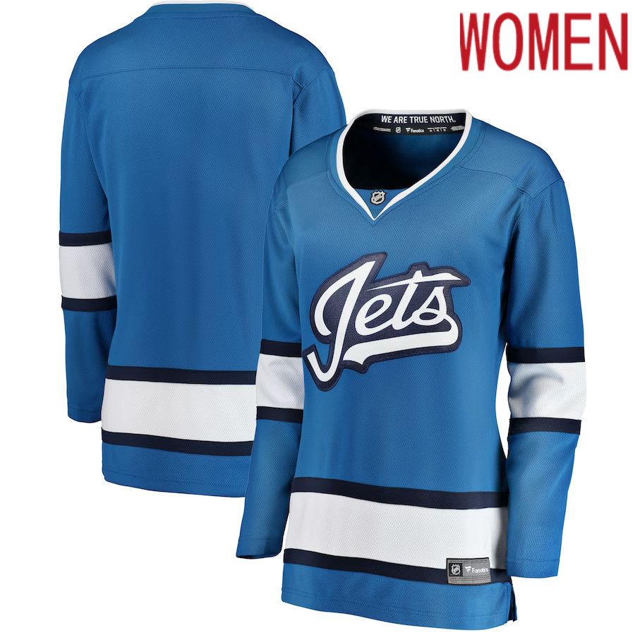 Women Winnipeg Jets Fanatics Branded Blue Alternate Breakaway NHL Jersey